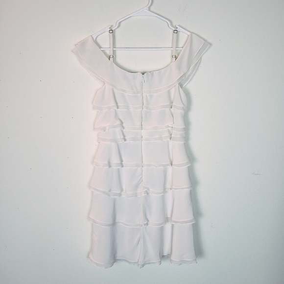 NWT BCBGMaxAzaria Silk Tiered Ruffle Dress size 0 - Picture 3 of 8